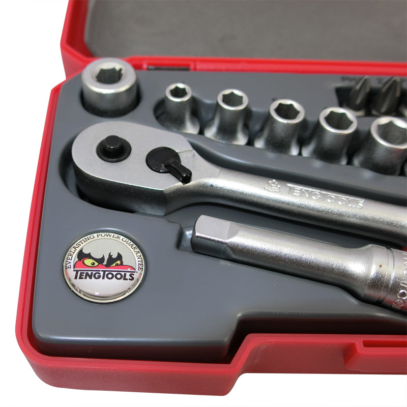 Teng Tools  22 Piece 1/4 inch Drive Socket Bit Tool Set T1422