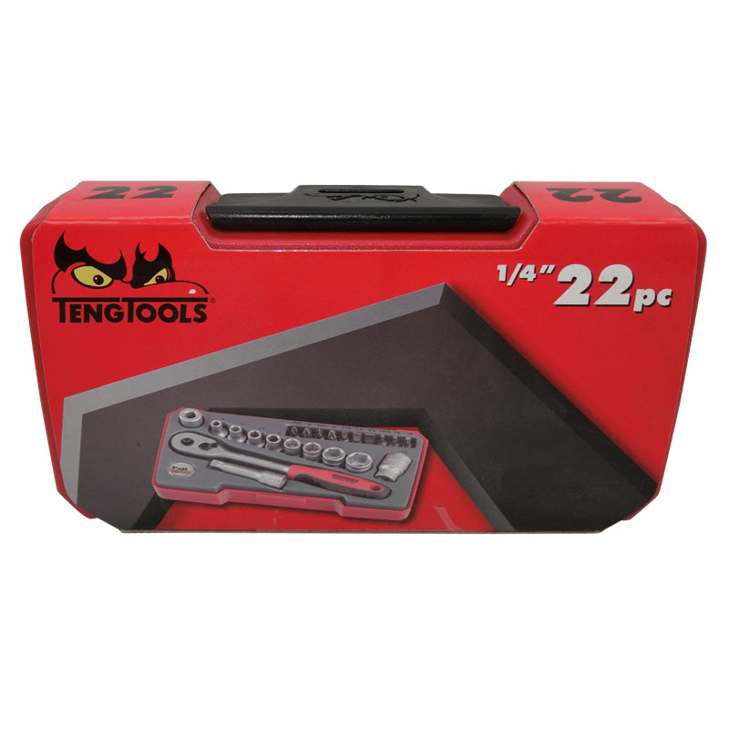 Teng Tools  22 Piece 1/4 inch Drive Socket Bit Tool Set T1422
