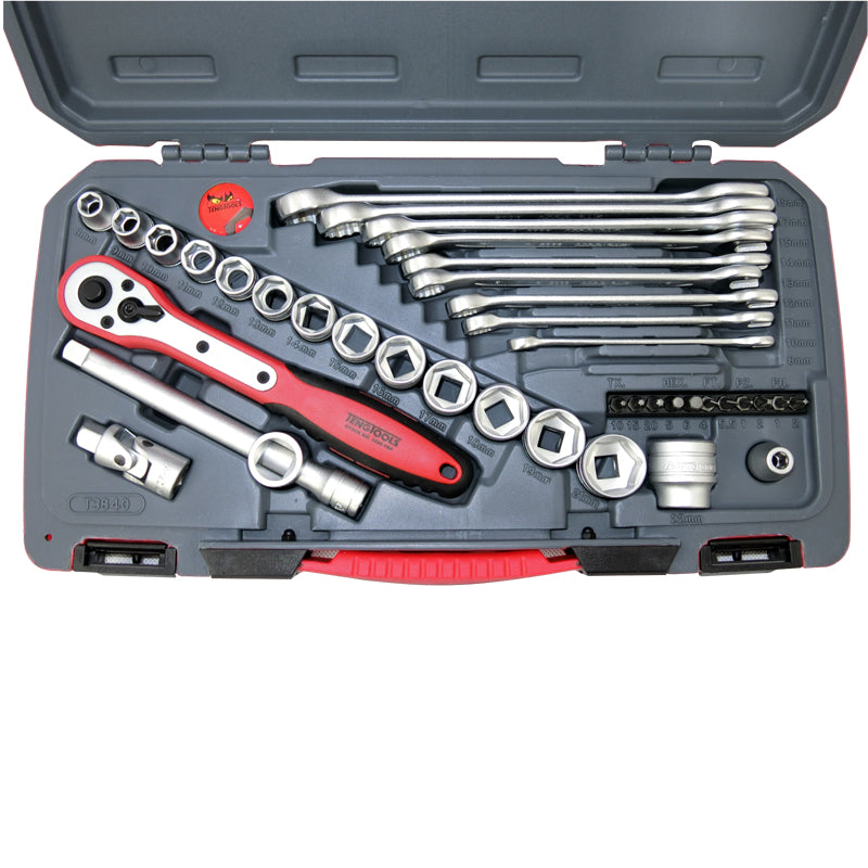 Teng Tools 39 piece Socket Spanner Set 3/8 inch Drive Ratchet Kit T3840