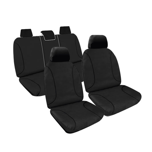 Tradies Full Canvas Seat Covers suits Toyota Prado (150 Series) GXL, Altitude 7 Seater SUV 11/2009-5/2021 Black