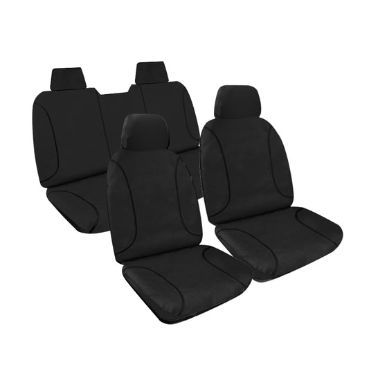 Tradies Full Canvas Seat Covers Suits Holden Rodeo (RA) Dual Cab, All Badges, 5 Seat 03/2003-06/2008 Black