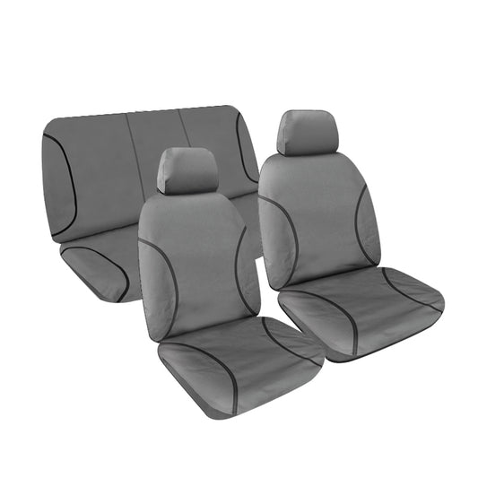 Tradies Full Canvas Seat Covers Suits Ford Ranger PX/2/3 Series Super Cab XL 2011-4/2022 2 Rows PCF451CVCHA