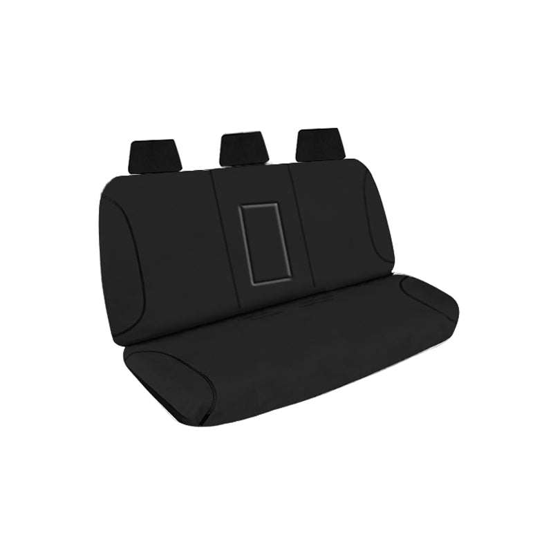 Tradies Full Canvas Seat Covers Suits Mitsubishi Triton (MQ/MR) Exceed/GLS Premium Dual Cab 4/2015-11/2023 Black