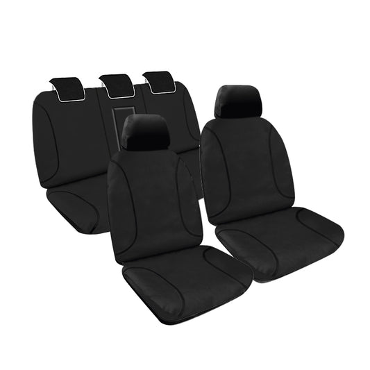 Tradies Full Canvas Seat Covers Suits Mazda BT-50 (UR) XTR GT Dual Cab 7/2015-7/2020 Black