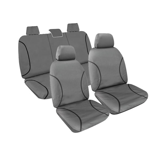 Tradies Full Canvas Seat Covers Suits Volkswagen Amarok All Badges (2H) 2/2011-6/2022 Grey