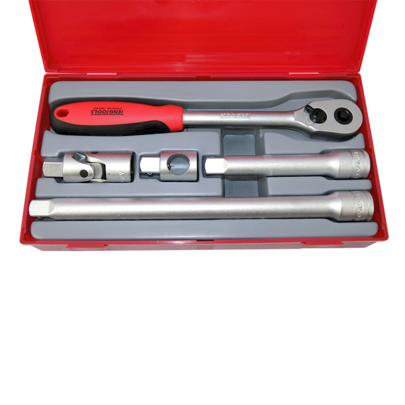 Teng Tools 5 Piece 1/2 inch Drive Ratchet Socket Accessory Set TT1205