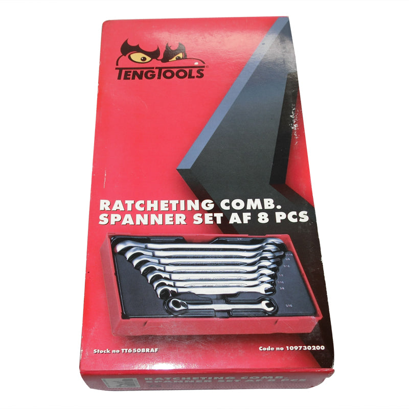 Teng Tools - 8 Piece AF Ratchet Combo Spanner Set TT6508RAF