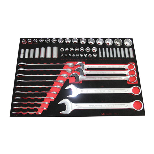 Teng Tools - 62 Piece AF Combination Spanner Socket Tool Set kit TTEAF62