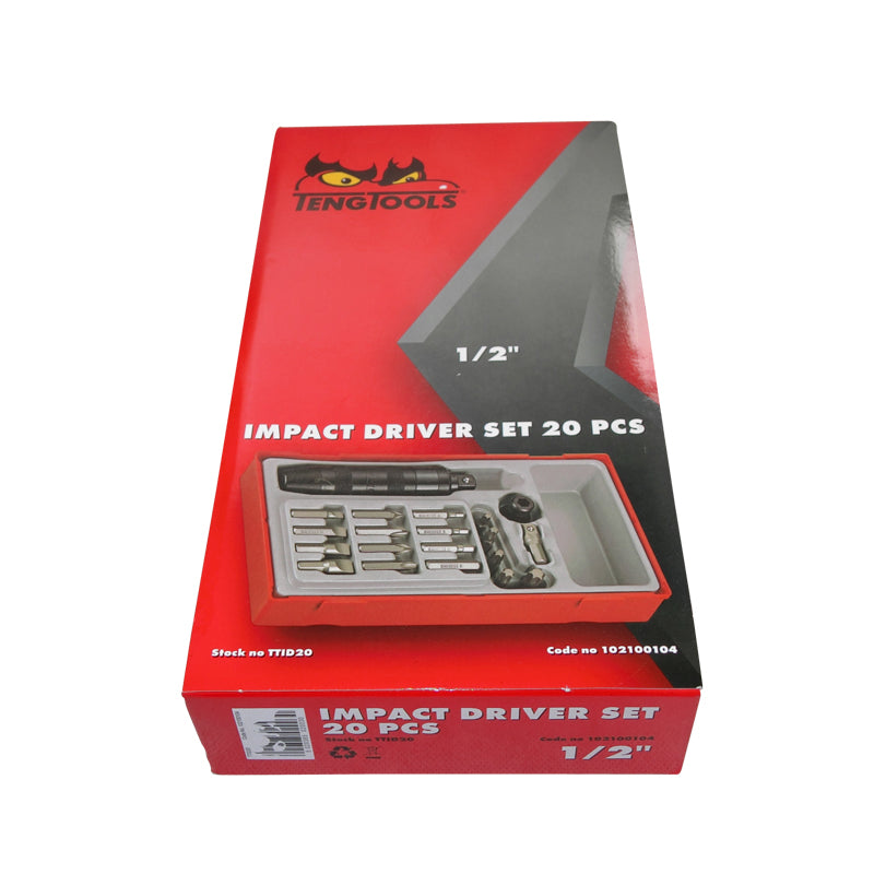 Teng Tools - 20 Piece 1/2 inch Drive Impact Driver Set TTID20 Industrial