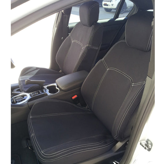 Wet Seat Black Neoprene Seat Covers Suits Ford Ranger PX MK3 Dual Cab XL/XL Hi-Rider/XLS 12/2020-4/2022