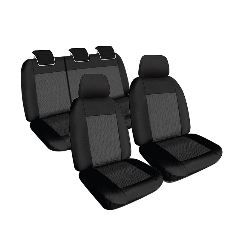 Weekender Jacquard Seat Covers Suits Hyundai Accent Active/Elite/Premium/SR 4 Door Hatch (RB) 2011-2017 Waterproof