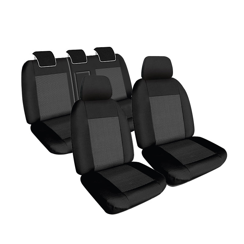 Weekender Jacquard Seat Covers Suits Mitsubishi Outlander LS/ES/XLS/Aspire/Exceed 7 Seater (ZJ/ZK) 2012-2018 Waterproof