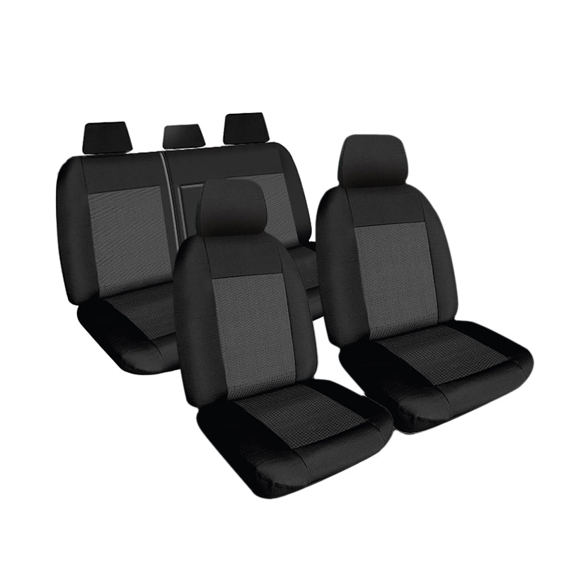 Weekender Jacquard Seat Covers Suits Mitsubishi Pajero Sport Exceed SUV (QE/QF) 5/7 Seater 12/2015-On Waterproof