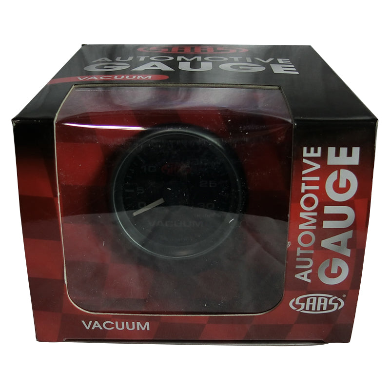 Saas 52mm 2 Inch Car Vacuum Gauge Black Face Multi Colour