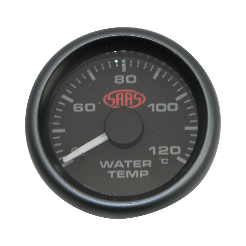 Saas 52mm 2 Inch Car Water Temperature Gauge Black Face SG-WT52B